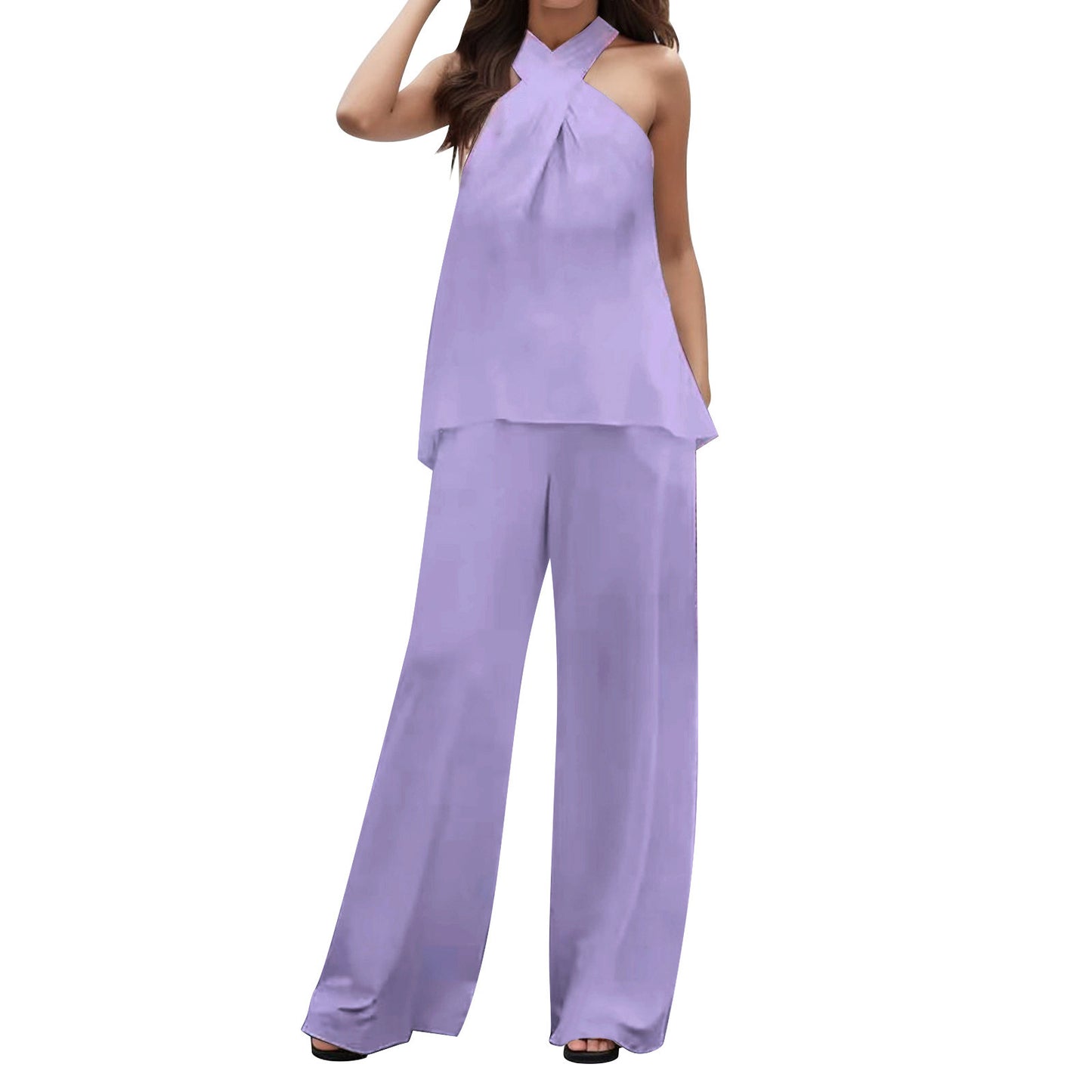 Dame Elegant og luftig jumpsuit med genanvendt stof Stilla