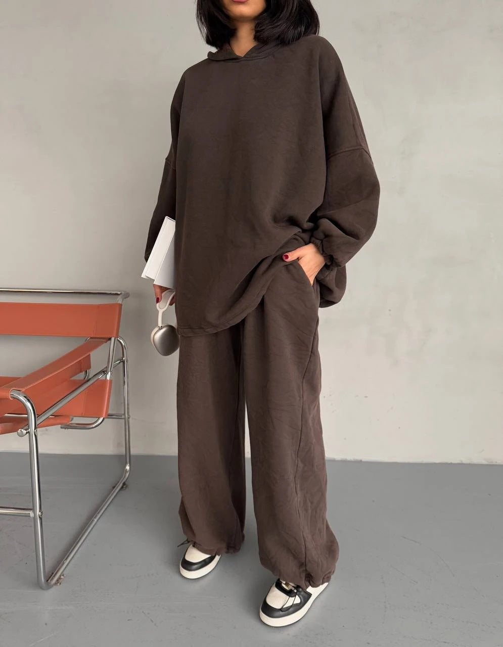 Dame afslappet hoodie- og buksesæt Stilla