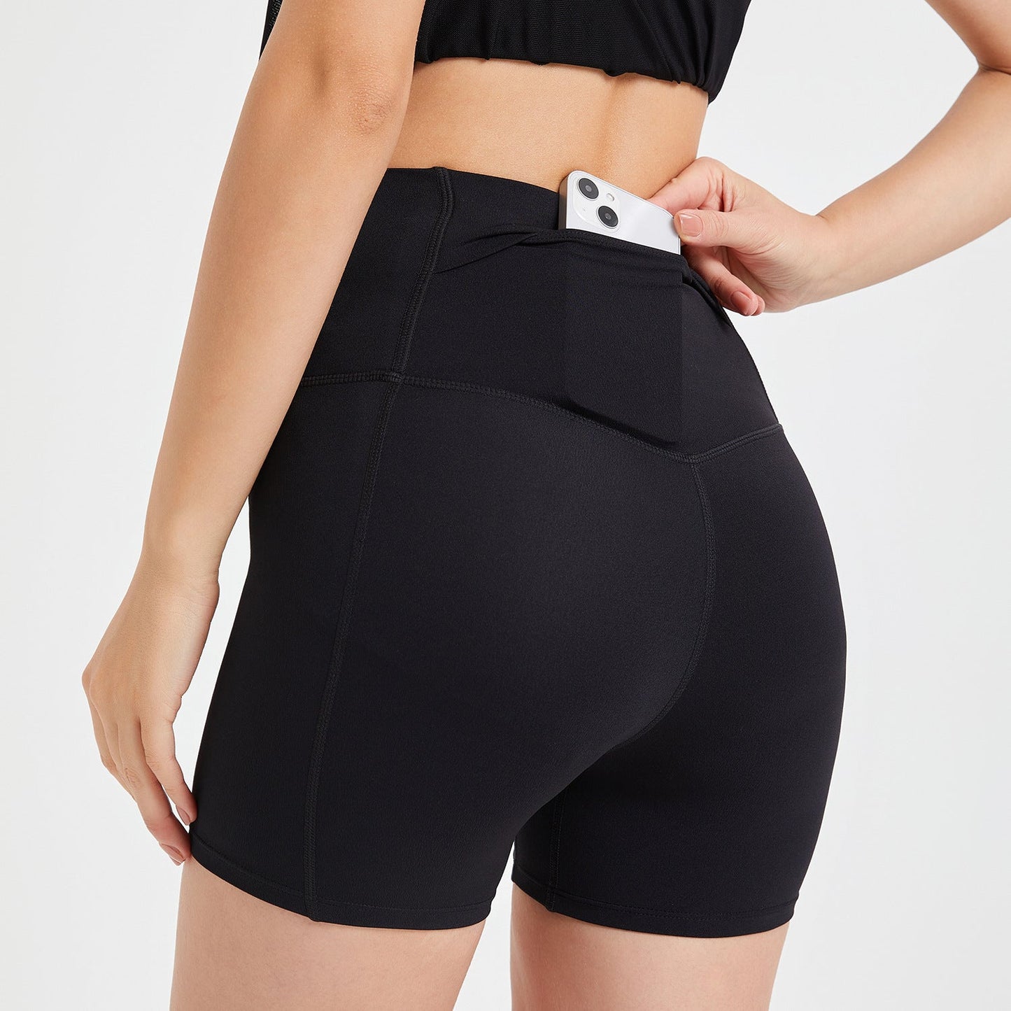 Stilla | Talje Baglomme Hofte Løft Sky Følelse Yoga Shorts