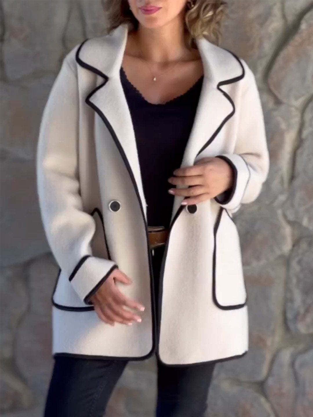 Stilla | Kvinders Uld Trench Coat Casual Blazer