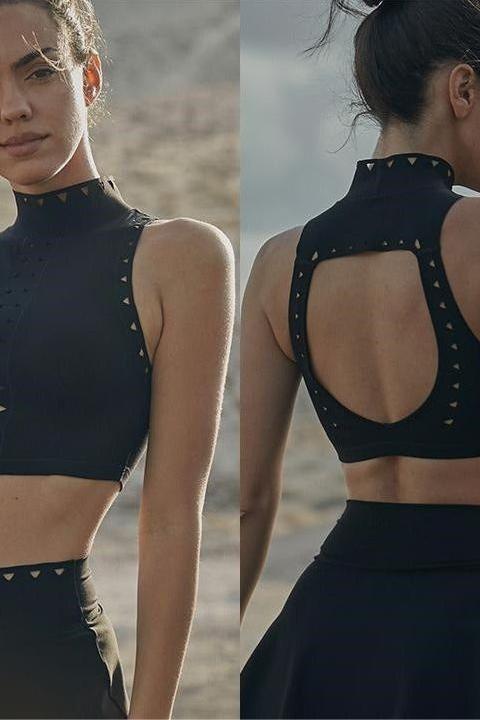 Stilla | A-linje V Talje Foret Tennis Miniskirt Dragt