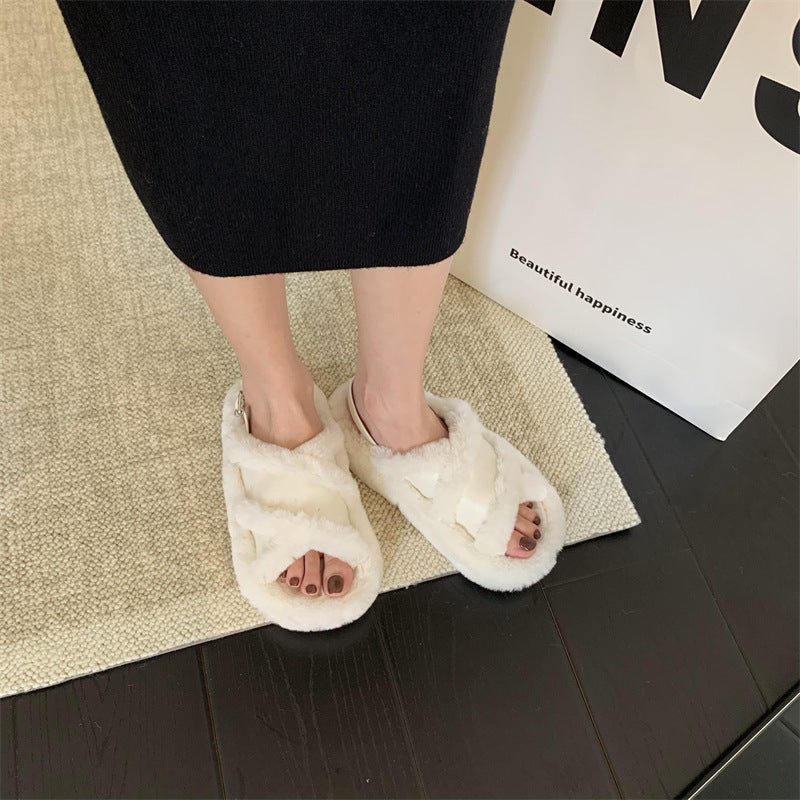 Femme Cozy Faux Fur Slide Hjemmesko Stilla