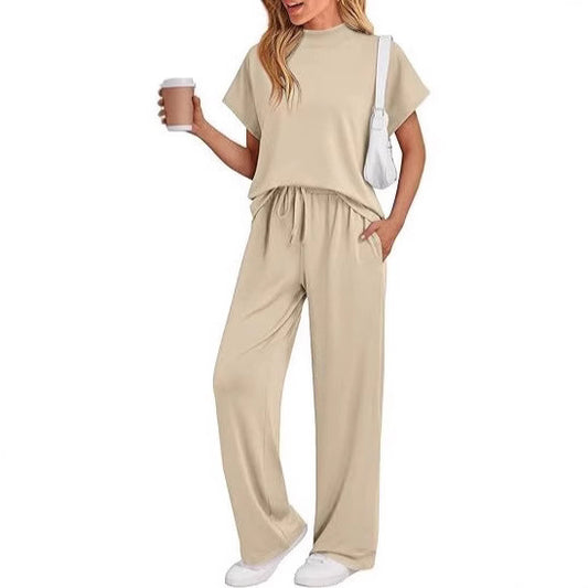 Dame afslappet lounge-sæt med elastisk talje og praktiske lommer Stilla