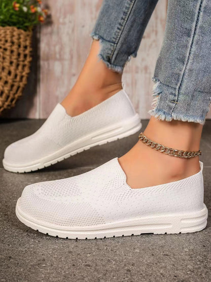 Dame Åndbare Slip-On Sneakers med fleksibelt Overmateriale og skridsikker Sål Stilla