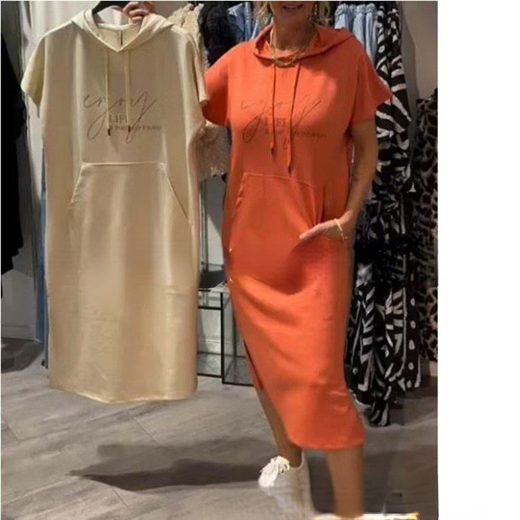 Damehættekjole med afslappet snit og praktiske lommer Stilla