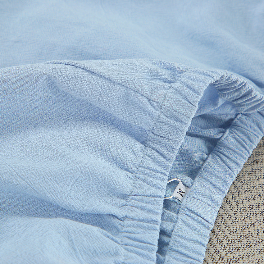 Dame afslappet kortærmet sweater og shorts sæt med snoretræk og moderne design Stilla