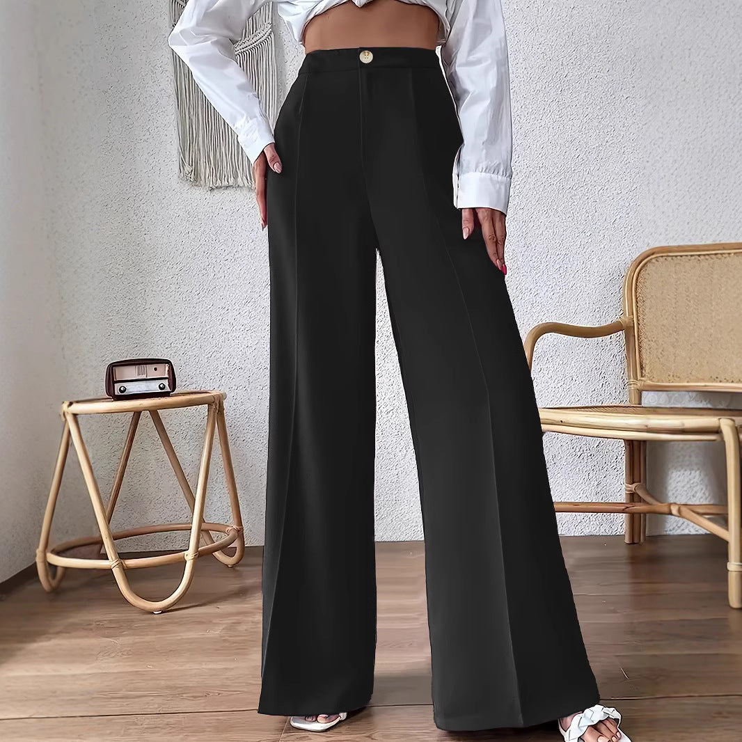 Dame elegant brede bukser med høj talje Stilla