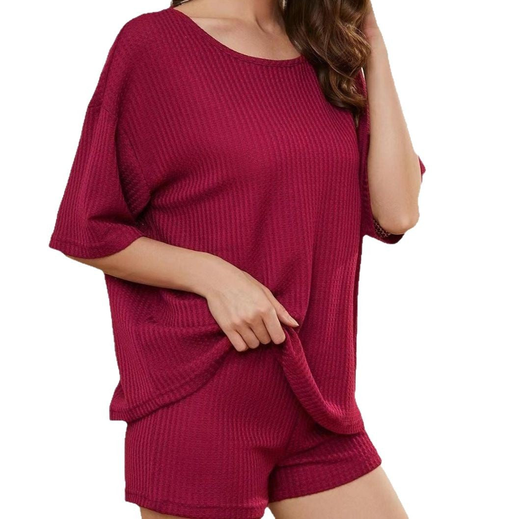 Dame afslappet kortærmet lounge-sæt med høj bærekomfort og generøs pasform Stilla