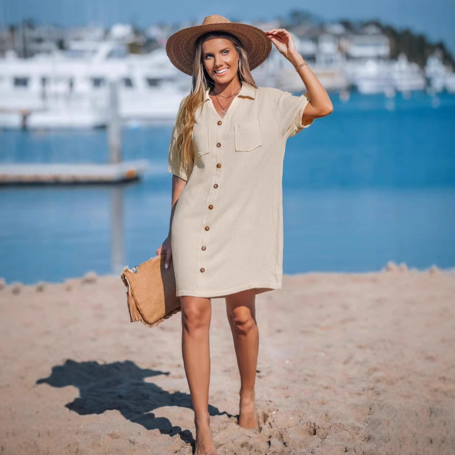 Dame afslappet skjorte kjole Stilla