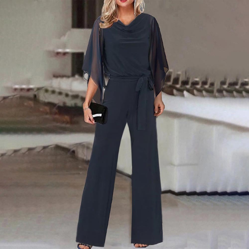 Dame Elegant Bredbenet Jumpsuit Stilla