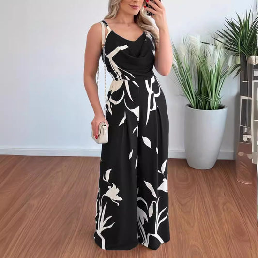 Dame stilfuld Jumpsuit med elegant print Stilla