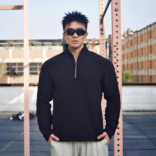 Herrer Fleece Pullover med høj krave Stilla
