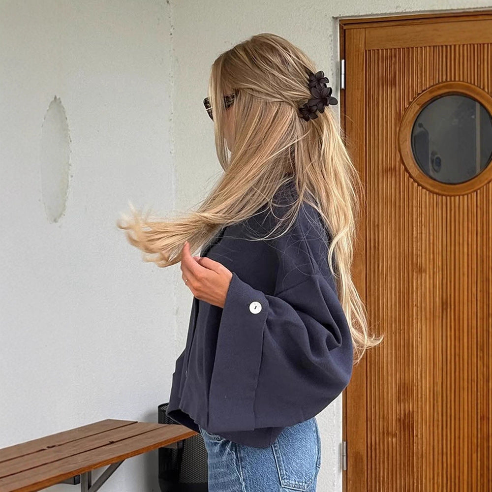 Dame afslappet Oversized-jakke med brede ærmer Stilla