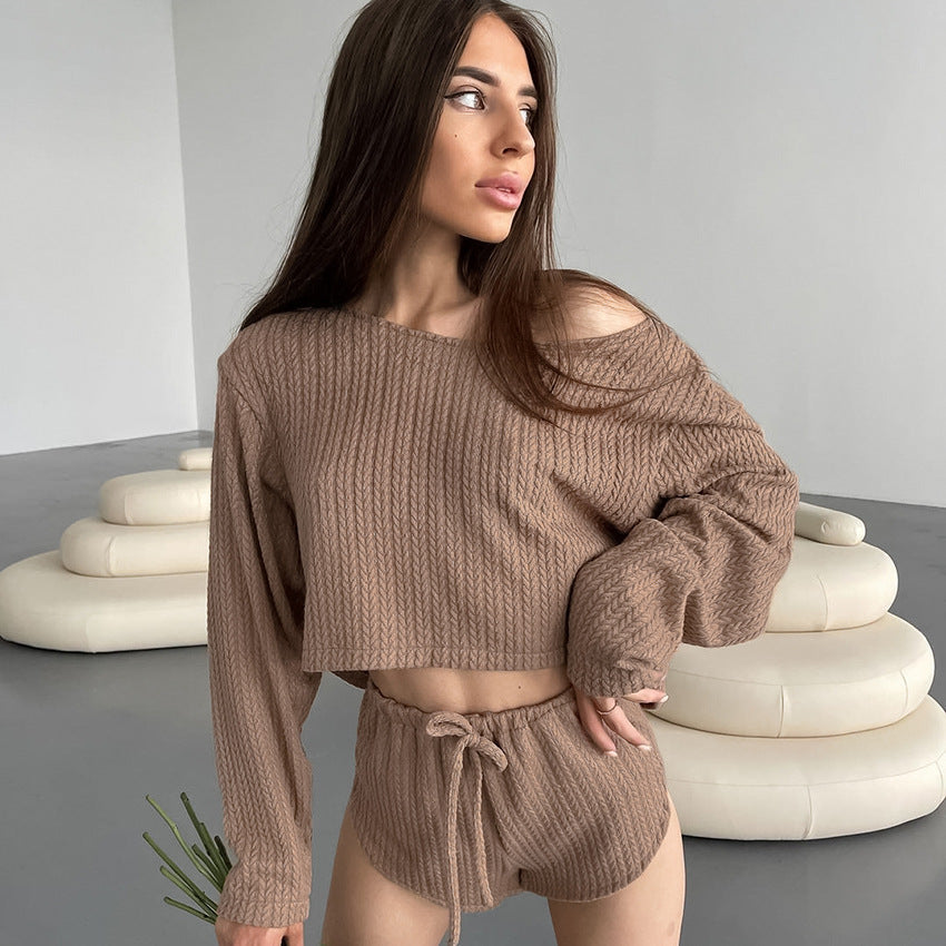 Dame afslappet cropped sæt Stilla