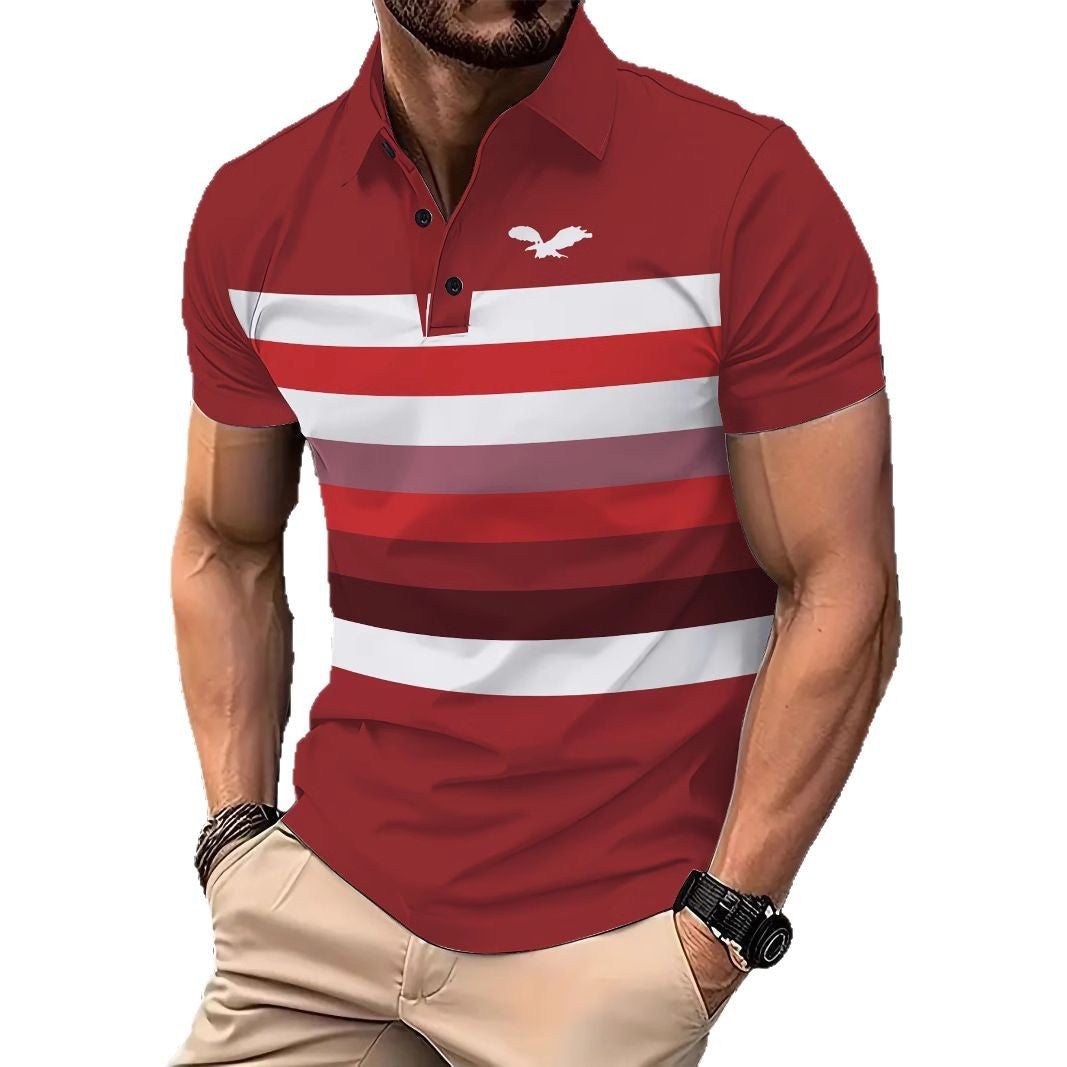 Herre poloshirt med stærk farveblokering og moderne snit Stilla