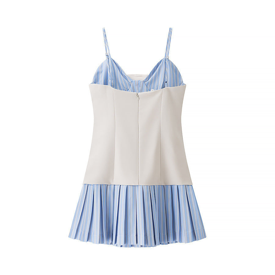 Dame A-linje kjole med smart tryk og elegant rynkning Stilla