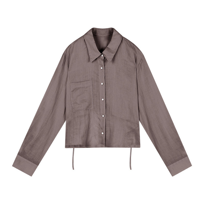 Dame cropped blusejakke med moderne snit og praktiske lommer Stilla