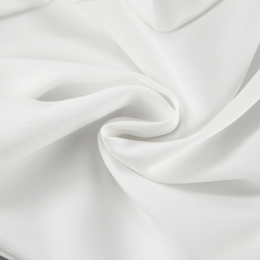 Dame elegant bredskårne palazzo-bukser med asymmetrisk design og høj talje Stilla