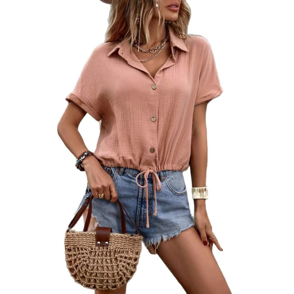 Dame afslappet kortærmet bluse Stilla