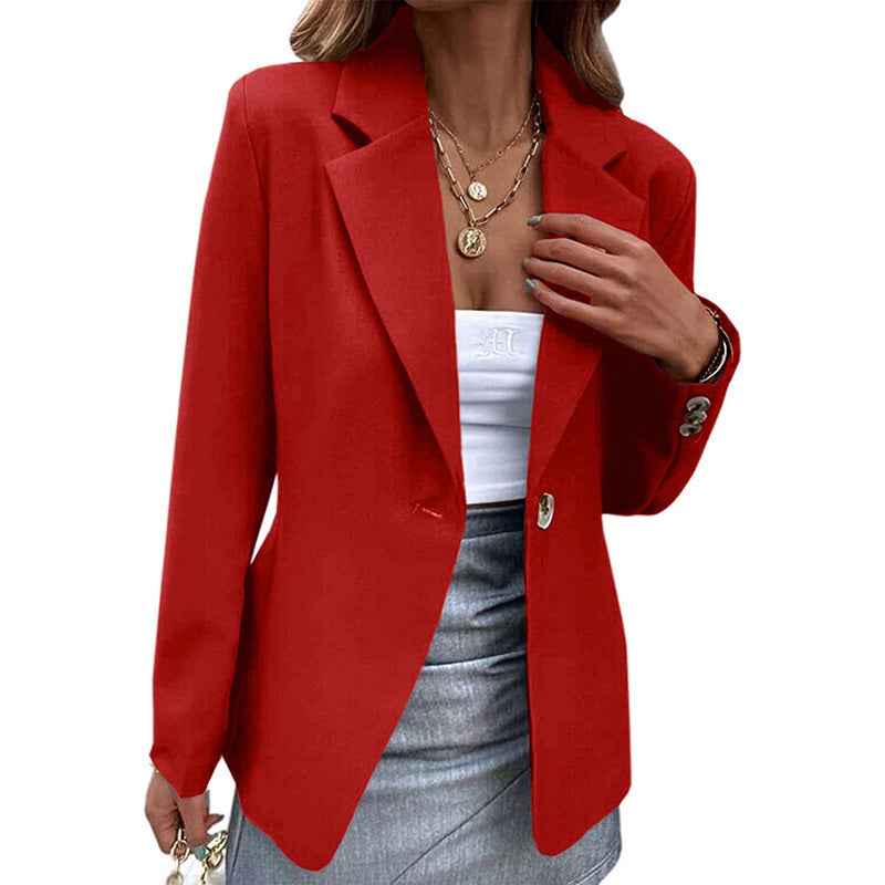 Dame elegant blazer med figursyet snit og struktureret stof Stiila