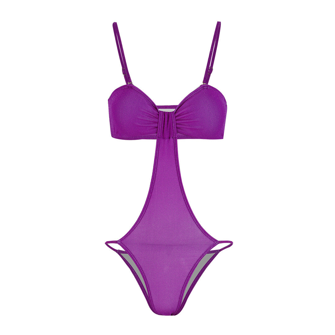 Dame Cut-Out Maxikjole med elegant indpakningsdesign og legende sideslids Stilla