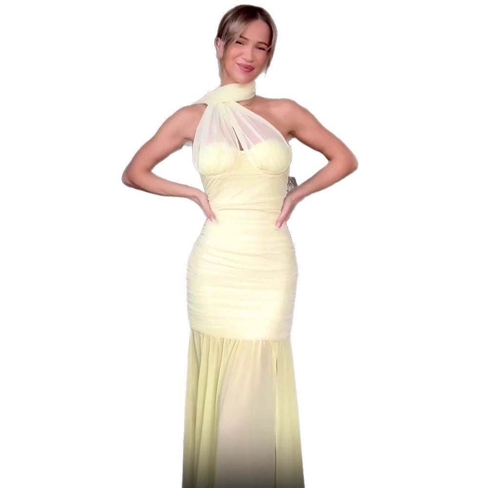 Dame Elegant bryllupskjole med gennemsigtige elementer Stilla