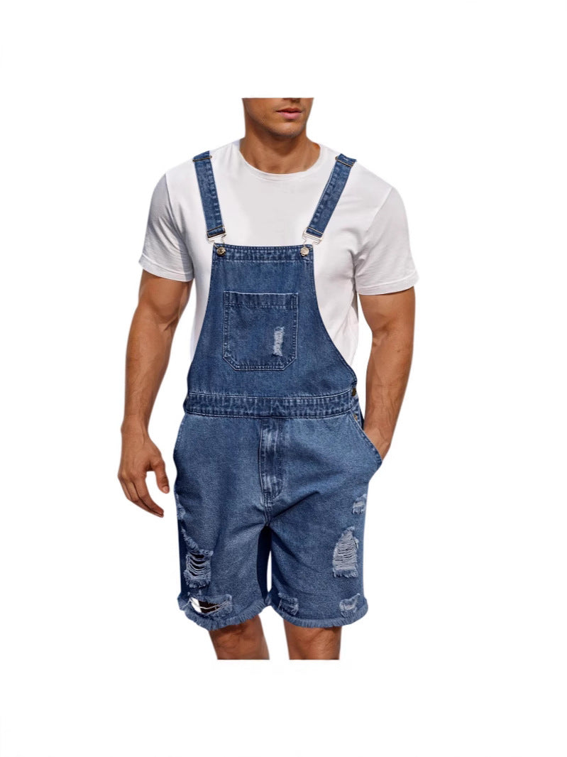 Herrer Casual Denim Patebukser i distressed look Stilla