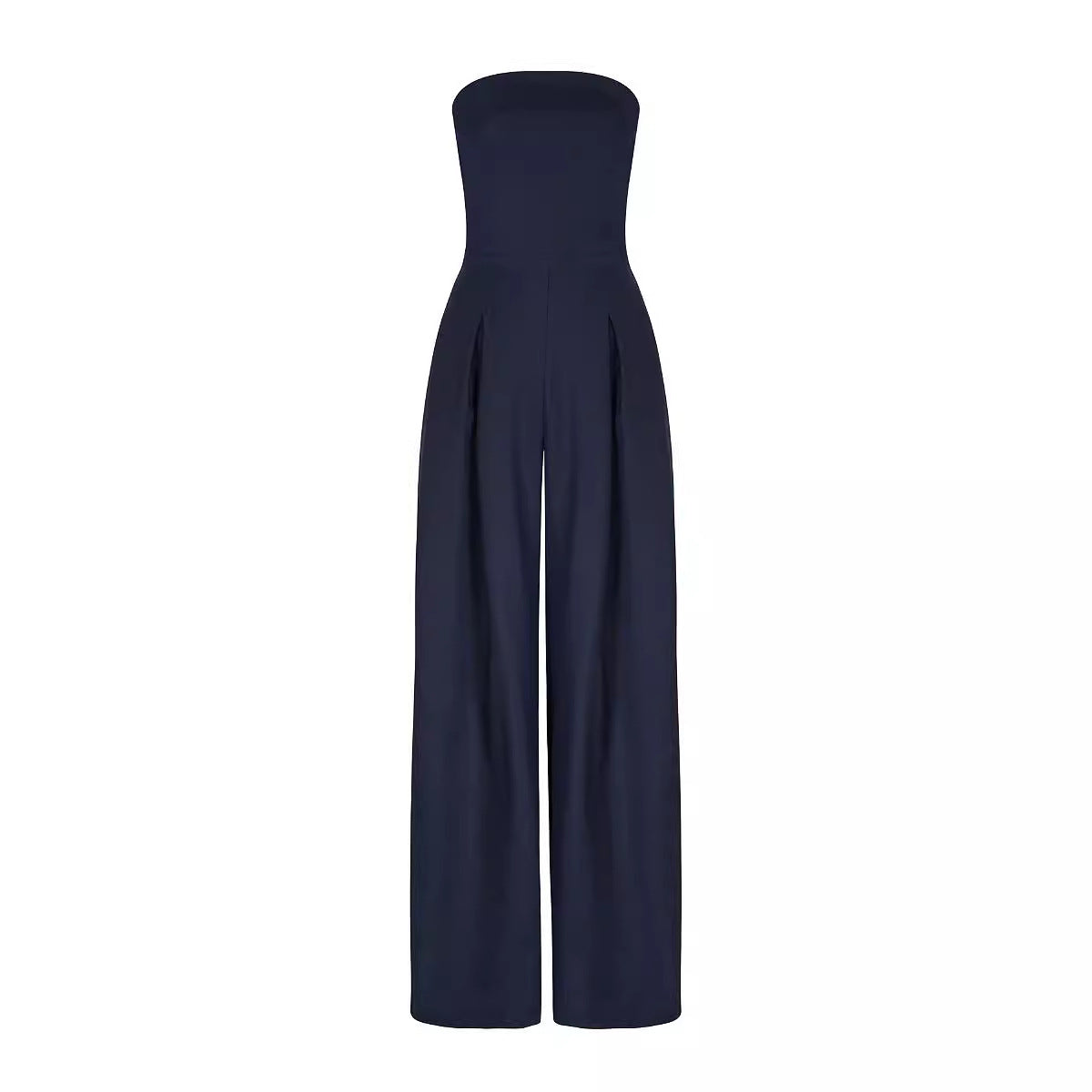 Dame elegant jumpsuit med sidelommer og åben skulderparti Stilla
