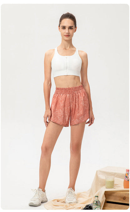 Stilla | Løse Åndbare Løbe Træningsshorts Hurtigtørrende Yoga Fitness Shorts Med Anti Udblæsning Foring