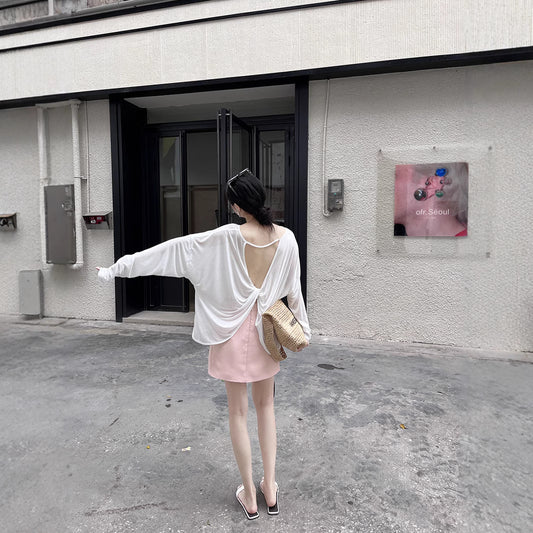 Dame afslappet langærmet top lavet af højkvalitets bomuld med løs pasform Stilla