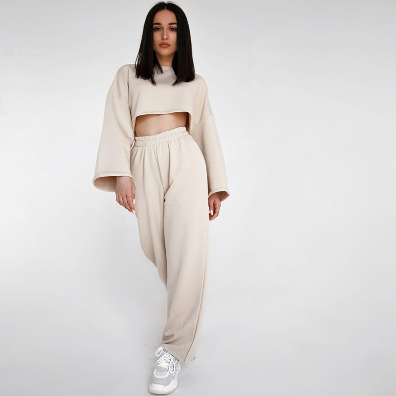 Dame elegant cropped top og løstsiddende bukser Stilla