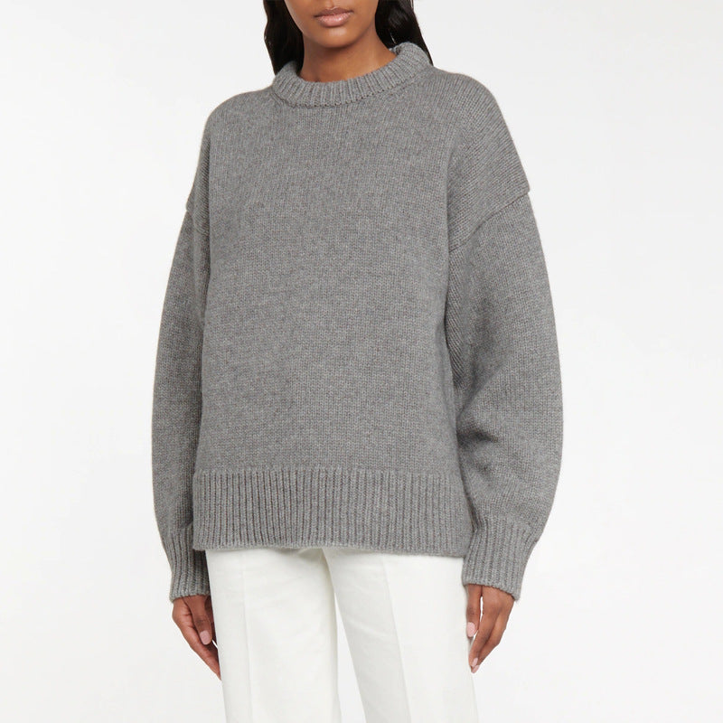 Dame Dejløs Sweater med høj krave og afslappet snit Stilla