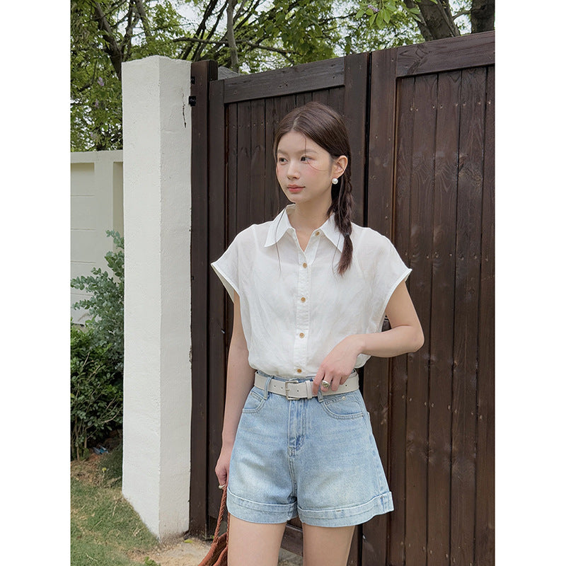 Dame afslappede shorts med høj talje og bred pasform Stilla