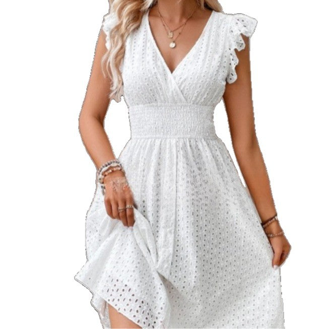 Dame A-formet kjole med spidsmønster Stilla