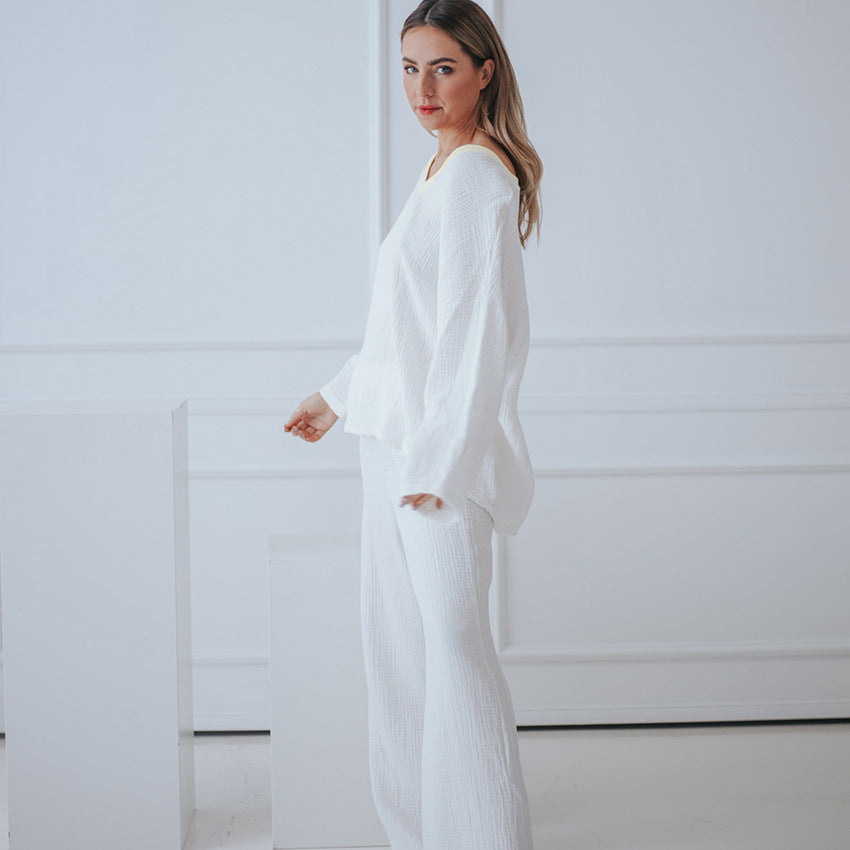 Dame afslappet lounge-sæt med åndbart materiale og løs pasform Stilla