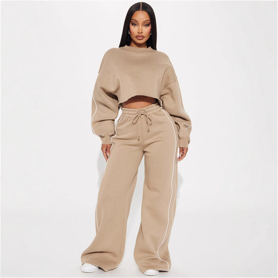 Dame afslappet Crop-Top Hoodie Stilla