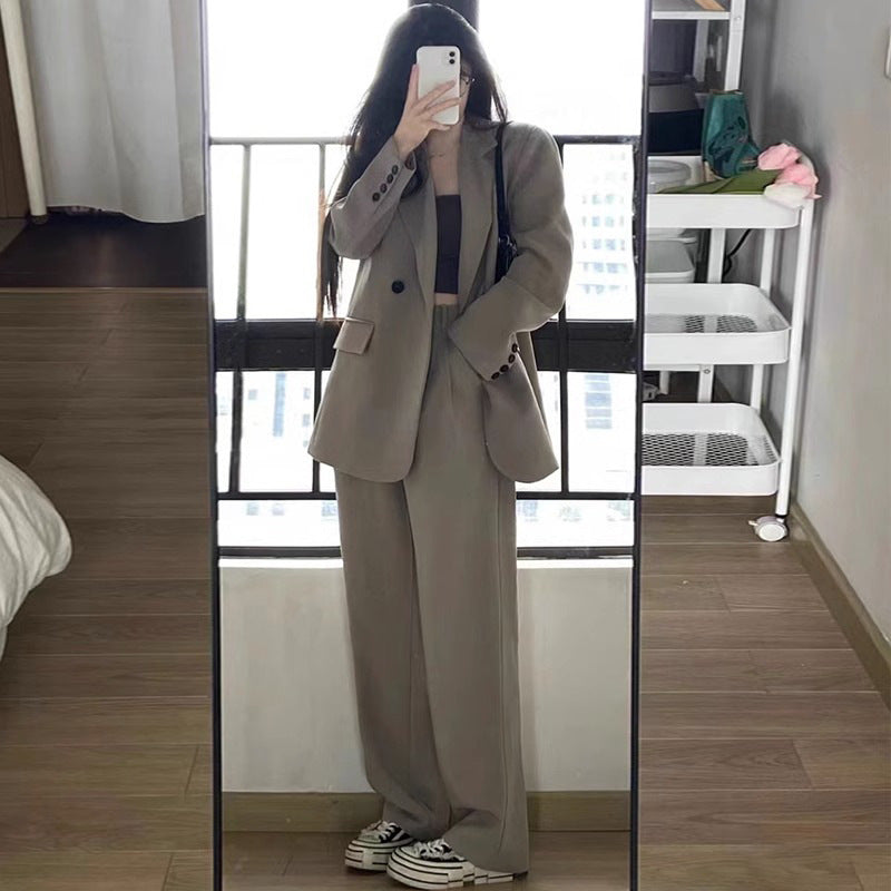 Femme skræddersyet oversized blazer og buksedragt sæt Stilla