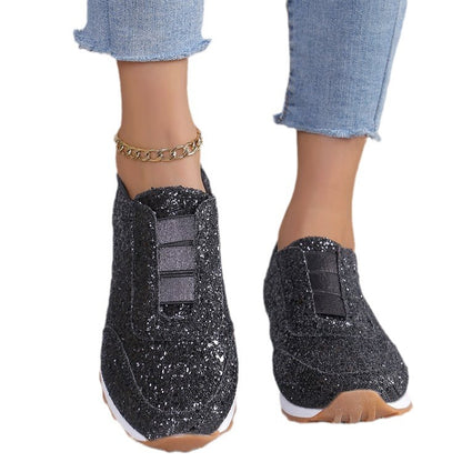 Dame Glitrende Slip-On Sneakers Stilla