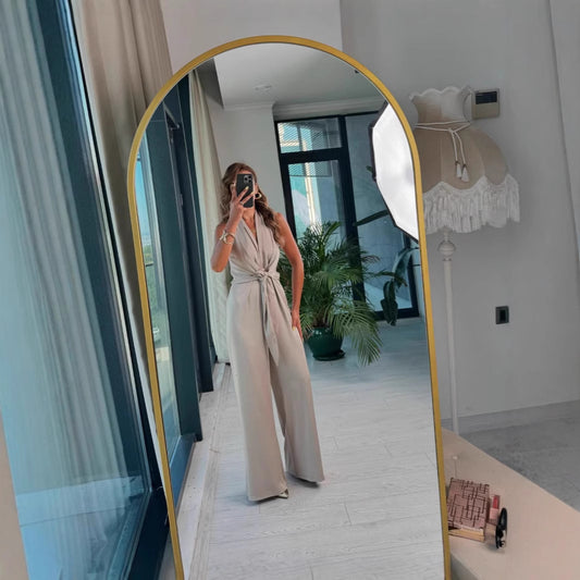 Elegant dame jumpsuit med bundet taljedetalje Stilla