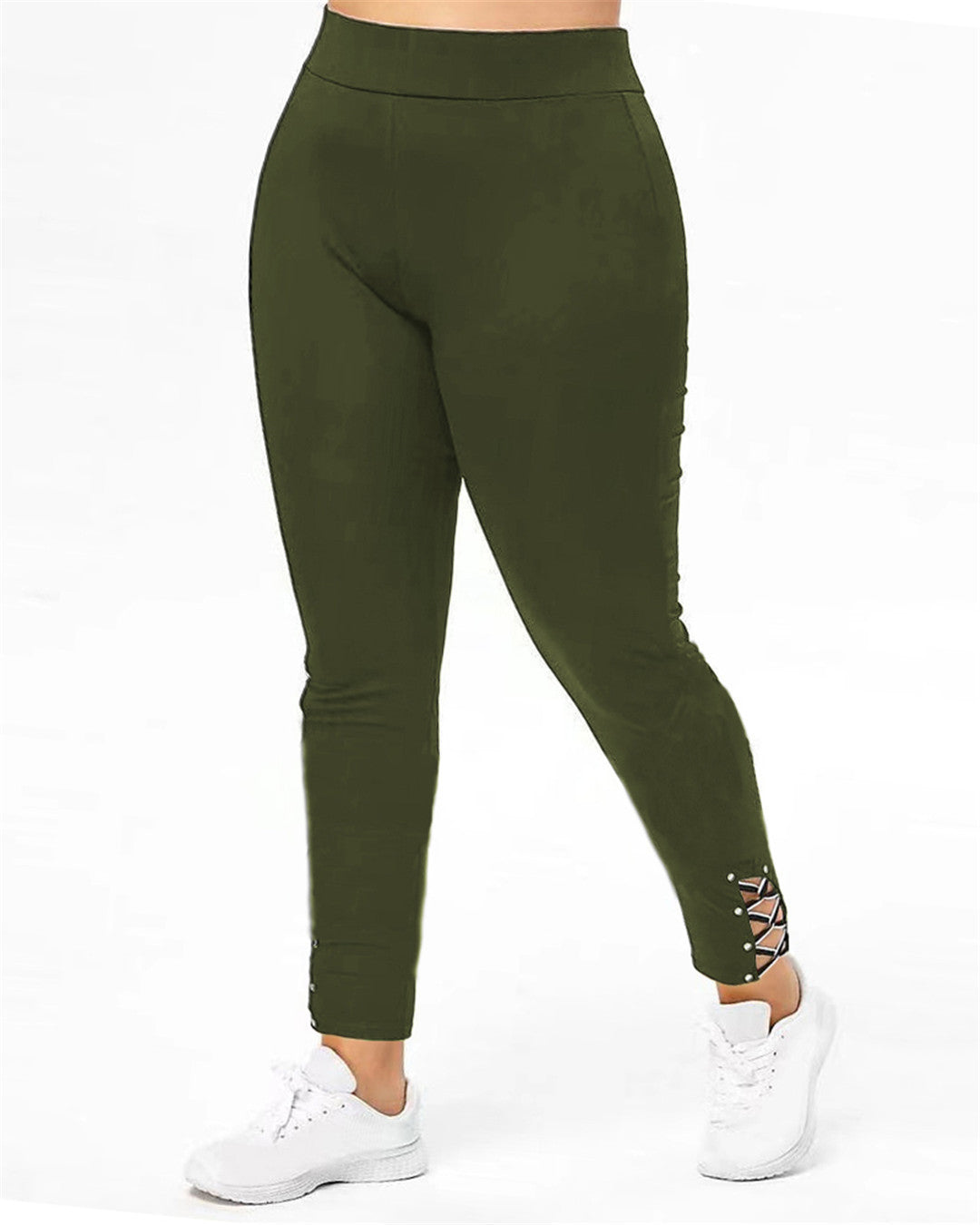 Dame leggings med dekorativt snit og høj talje Stilla