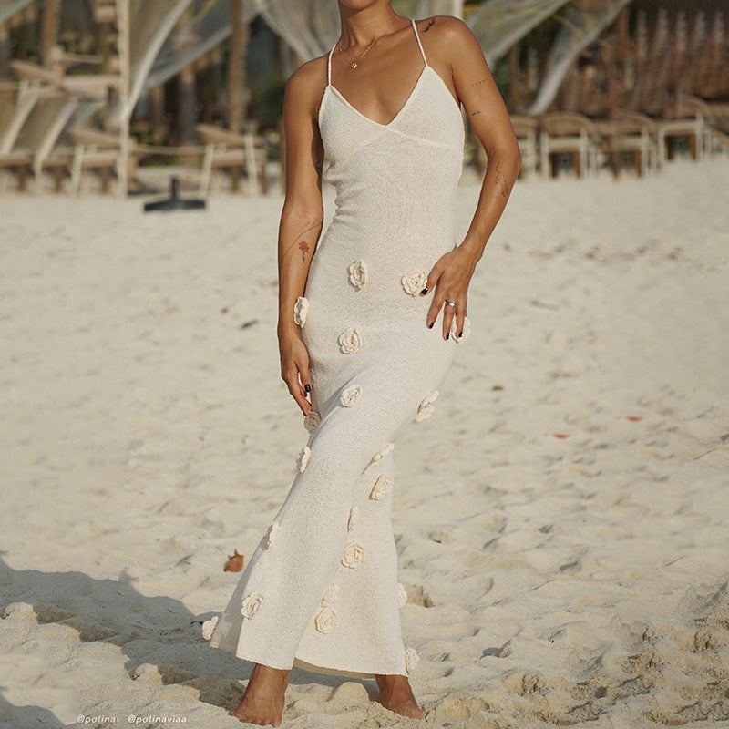 Dame Elegant Floral Maxi Kjole Stilla