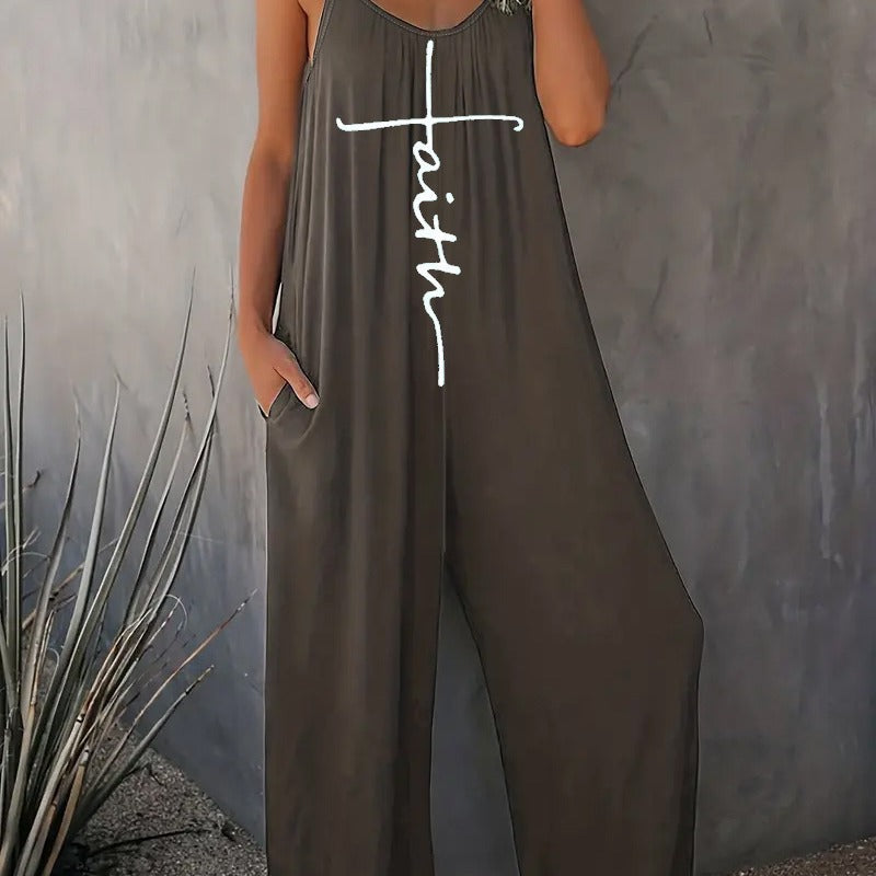 Dame Casual Jumpsuit med løs pasform og praktiske lommer Stilla