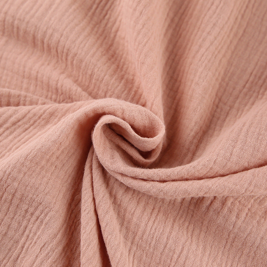 Dame afslappet midi-kjole med dyb V-udskæring og ballonformede ærmer Stilla