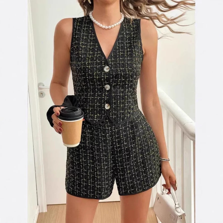 Dame elegant jumpsuit med knapdetaljer Stilla