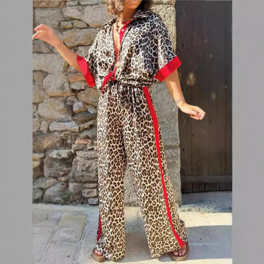 Dame Trendy Sommer-Jumpsuit med leopardmønster Stiila