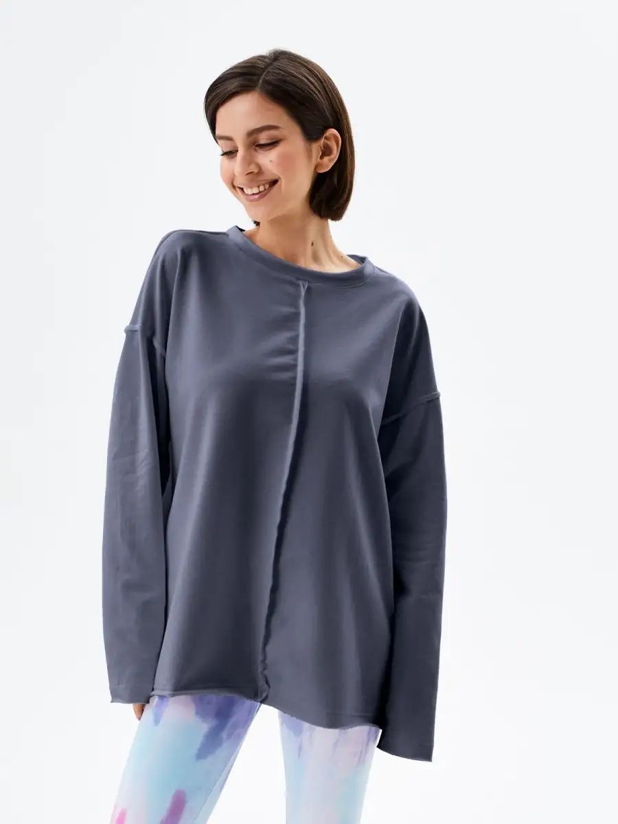 Dame afslappet oversized sweatshirt med fashionable detaljer Stilla