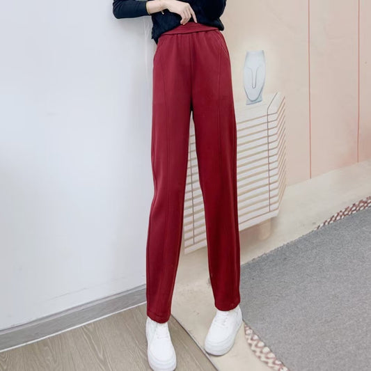 Dame elegant høj talje-bukser med høj kvalitet tekstur og afslappet snit Stilla