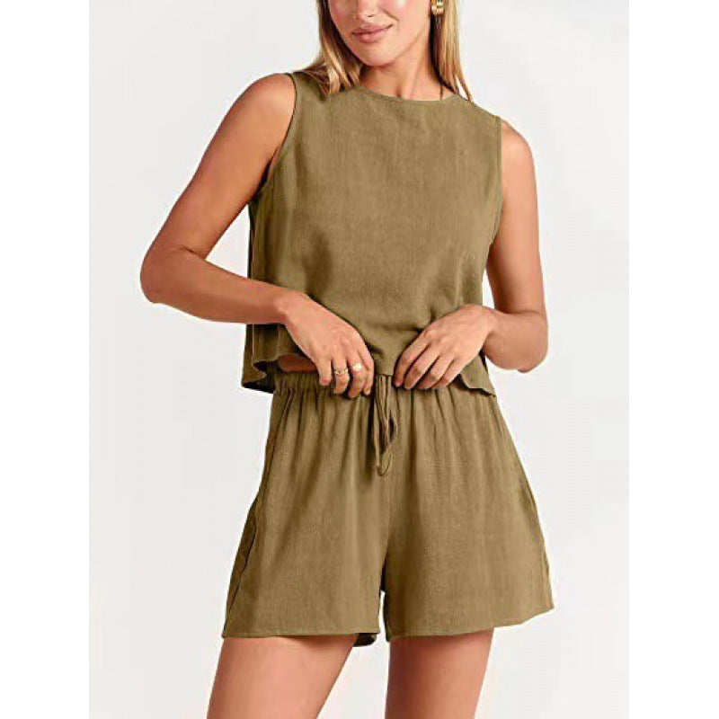 Dame afslappet jumpsuit med løst snit i overdelen og elastisk talje Stilla