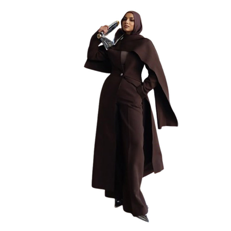 Dame elegant Couture-jakke med draperet design Stilla