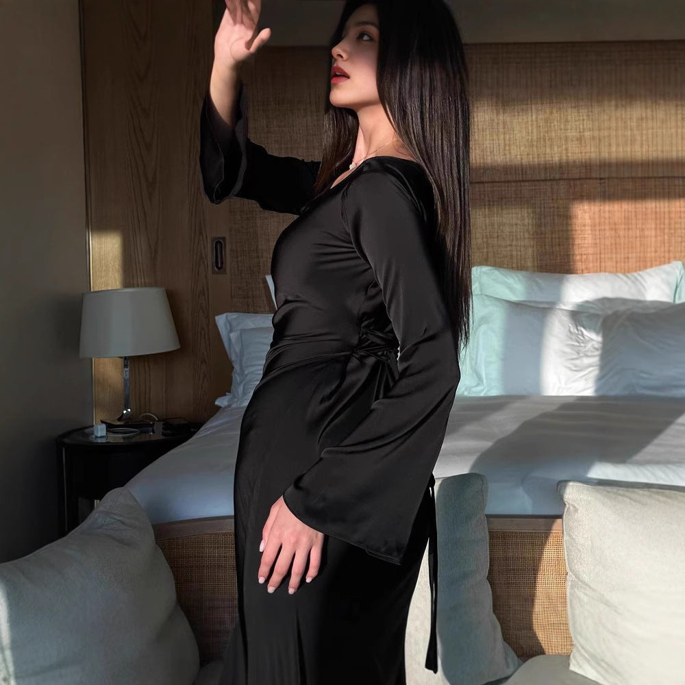 Dame Elegant aften kjole med brede ærmer Stilla